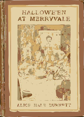 Halloween på Merryvale bok täcka vektorbild